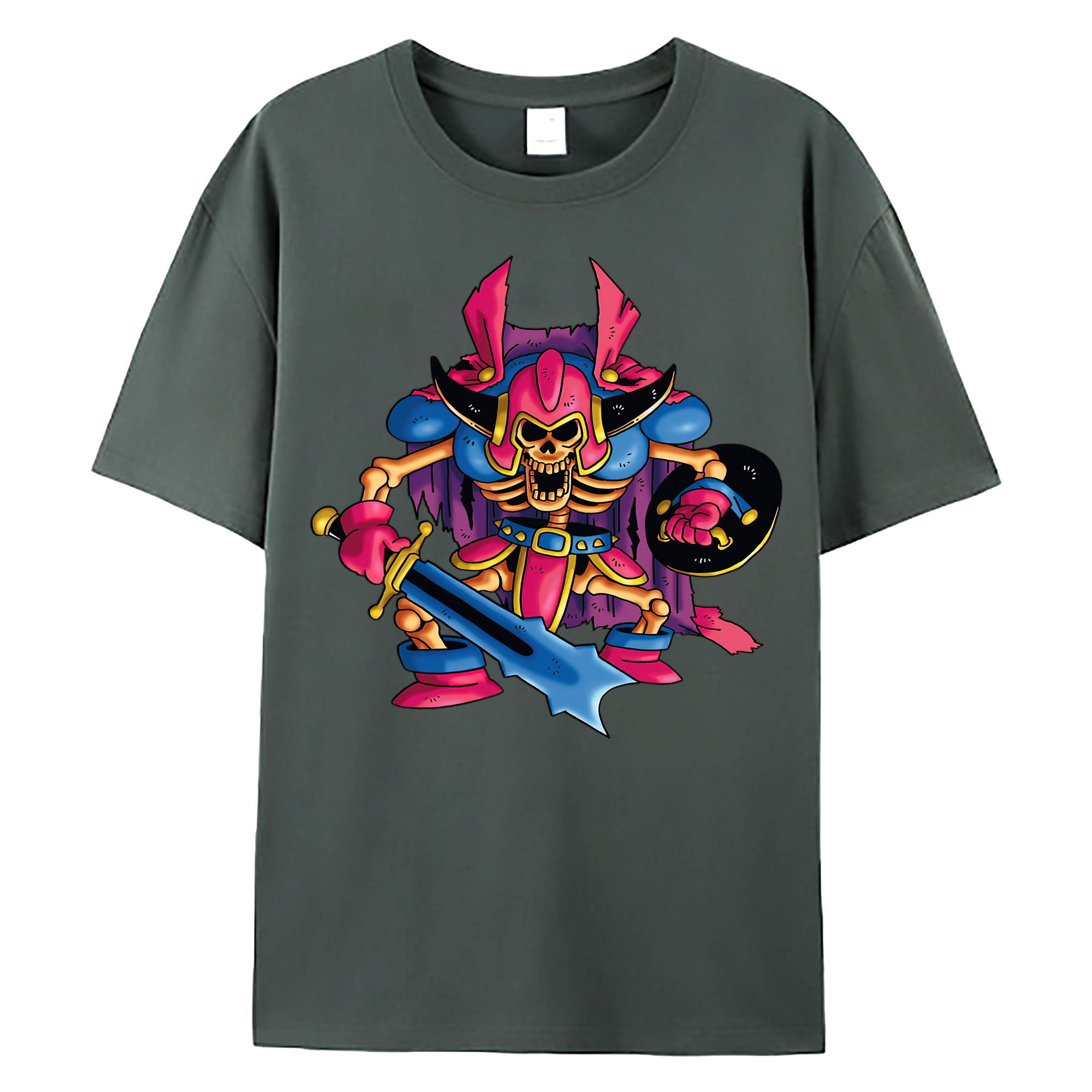 （画像用） ドラゴンクエスト Doragon Kuesuto Dragon Quest 綿100％ メンズ半袖Tシャツ｜肌触りやわらか＆通気性